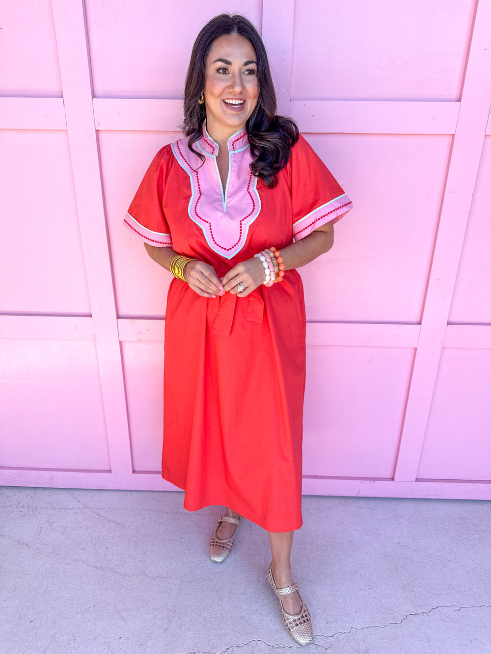 All Is Well Dress - Orange