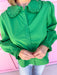 womens boutique kelly green peter pan collar button up jincy's