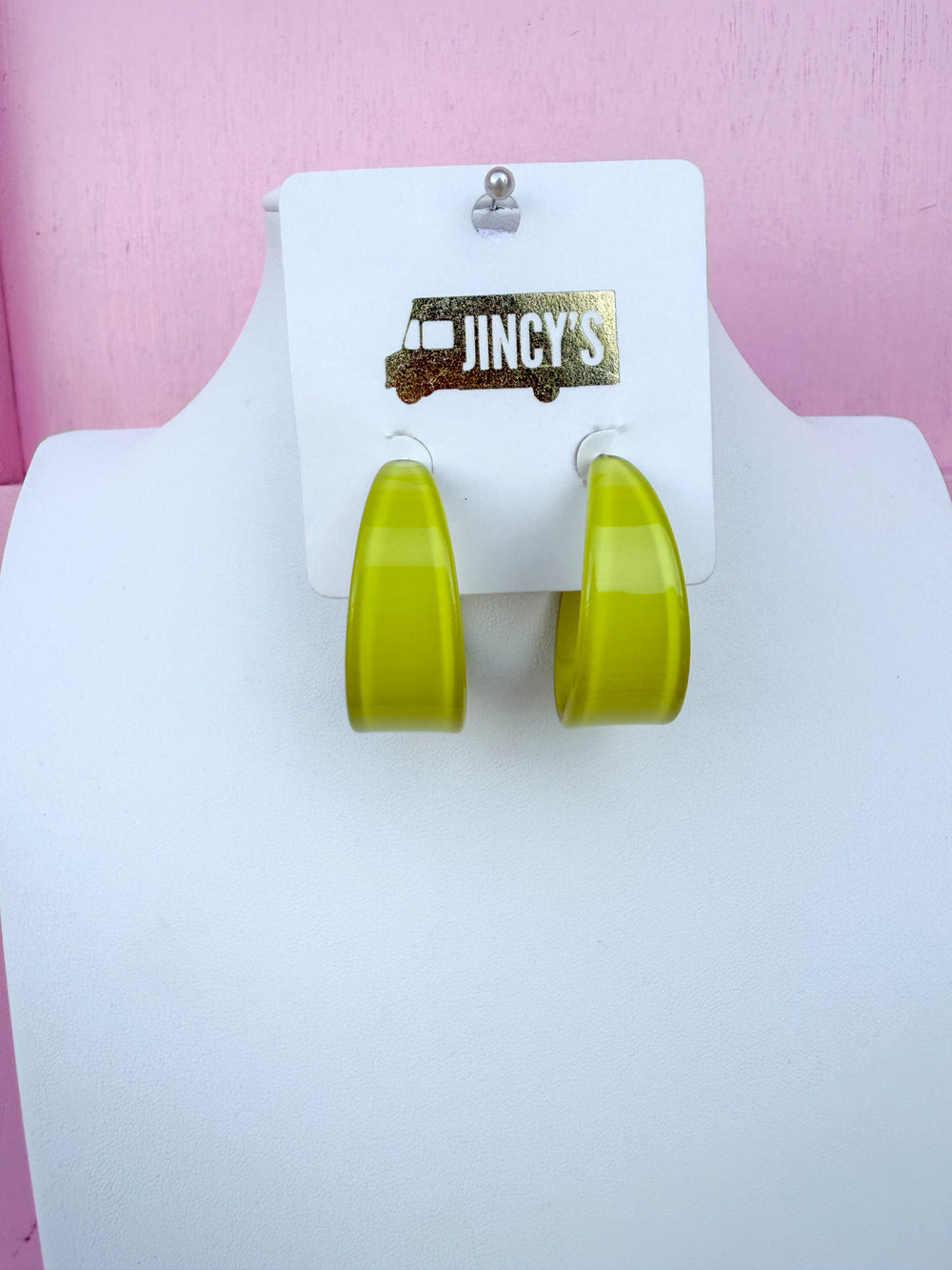 Georgia Hoop Earrings - Lime