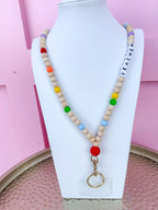 TEACHER Wooden Bead Lanyard