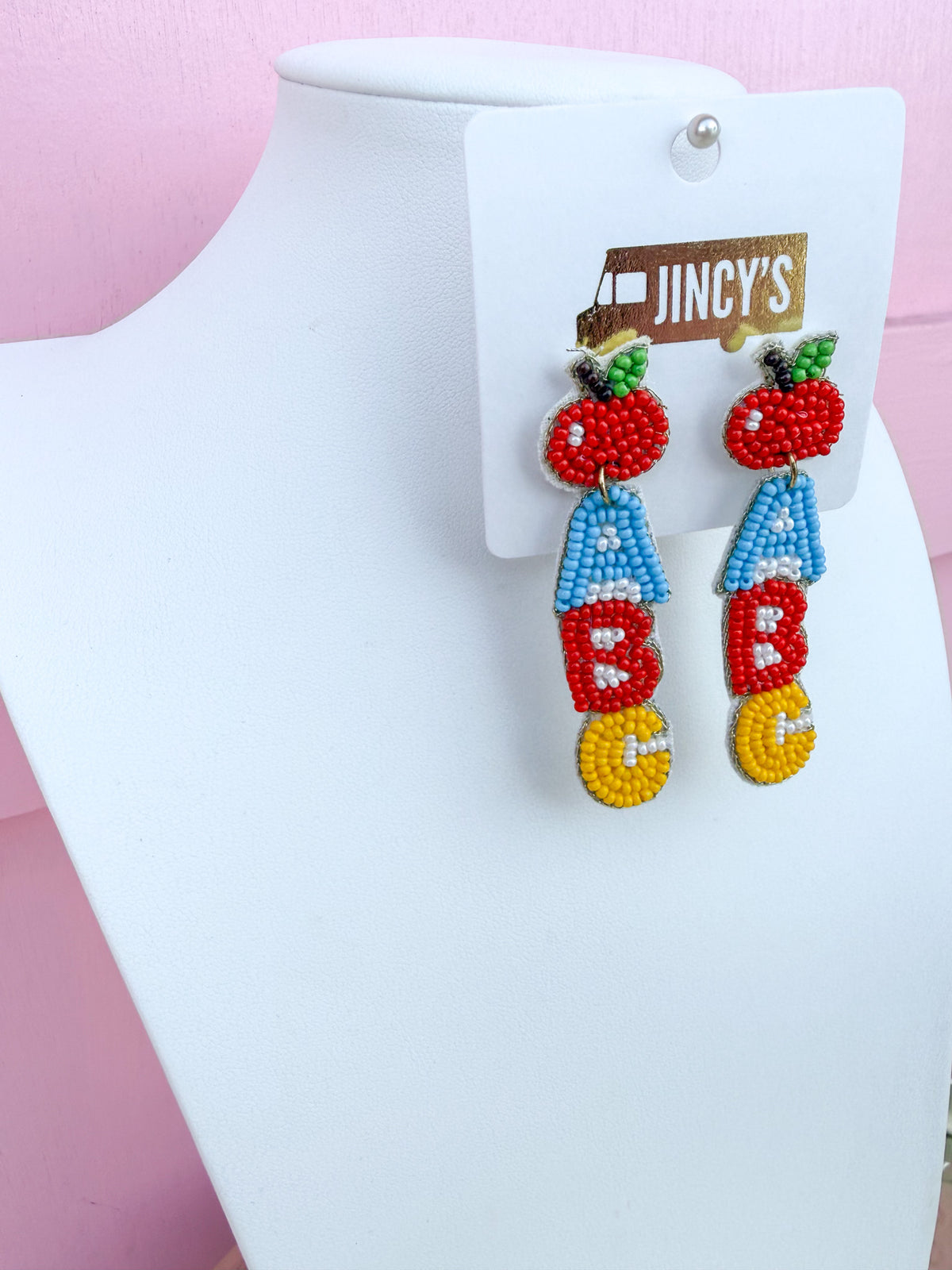 ABC Beaded Earrings