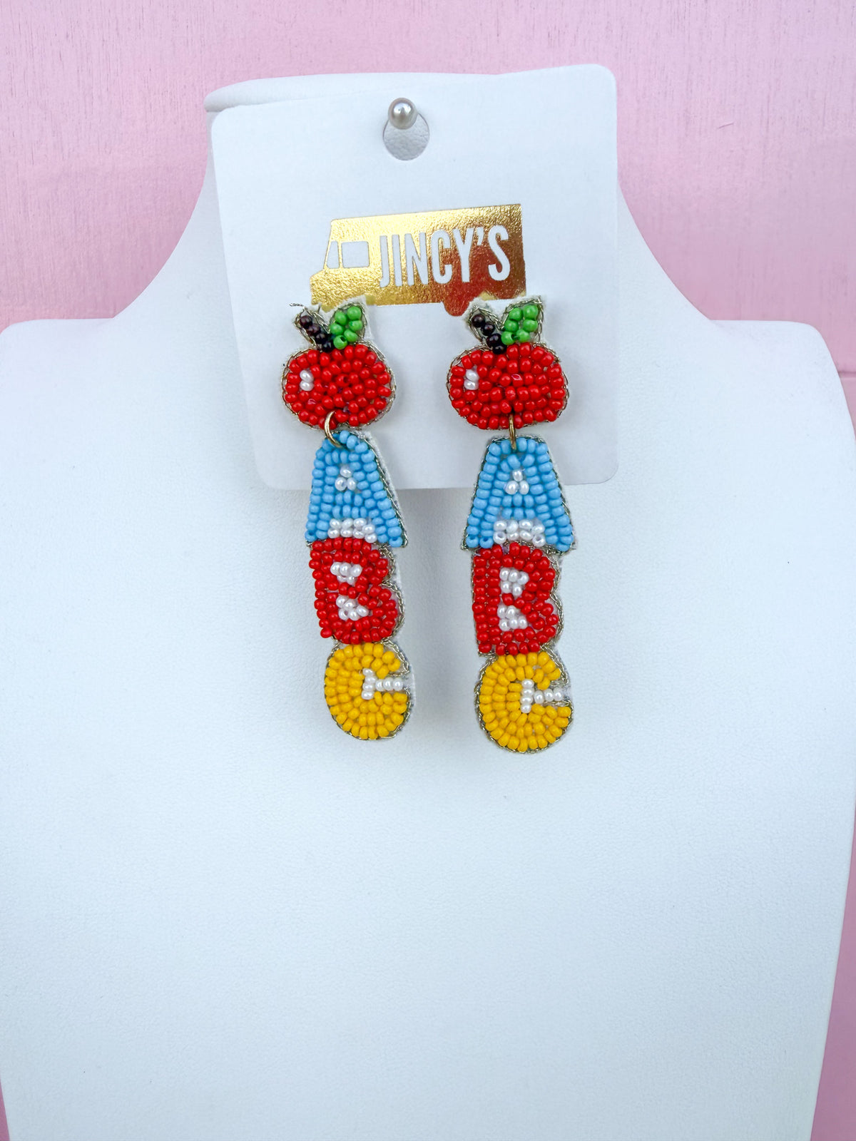 ABC Beaded Earrings