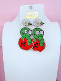 Book Worm Earrings