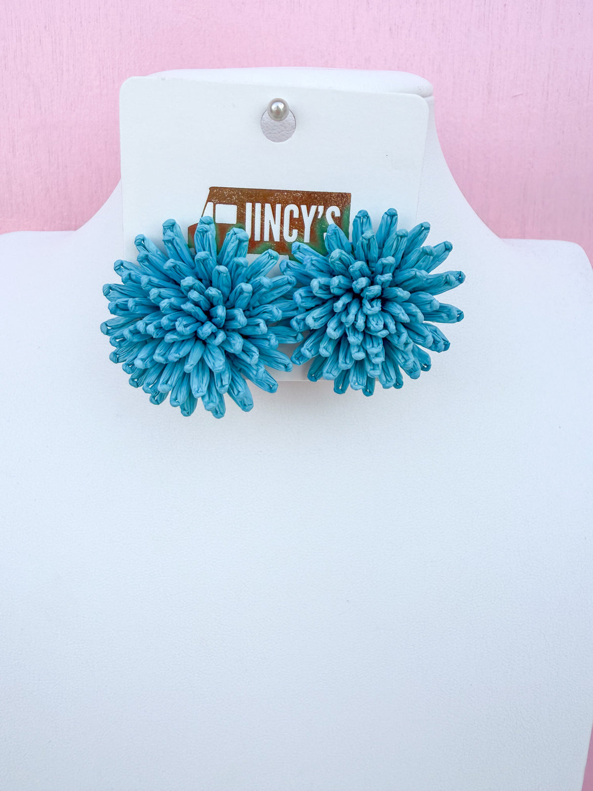 Sun Woven Bloom Earrings - Blue
