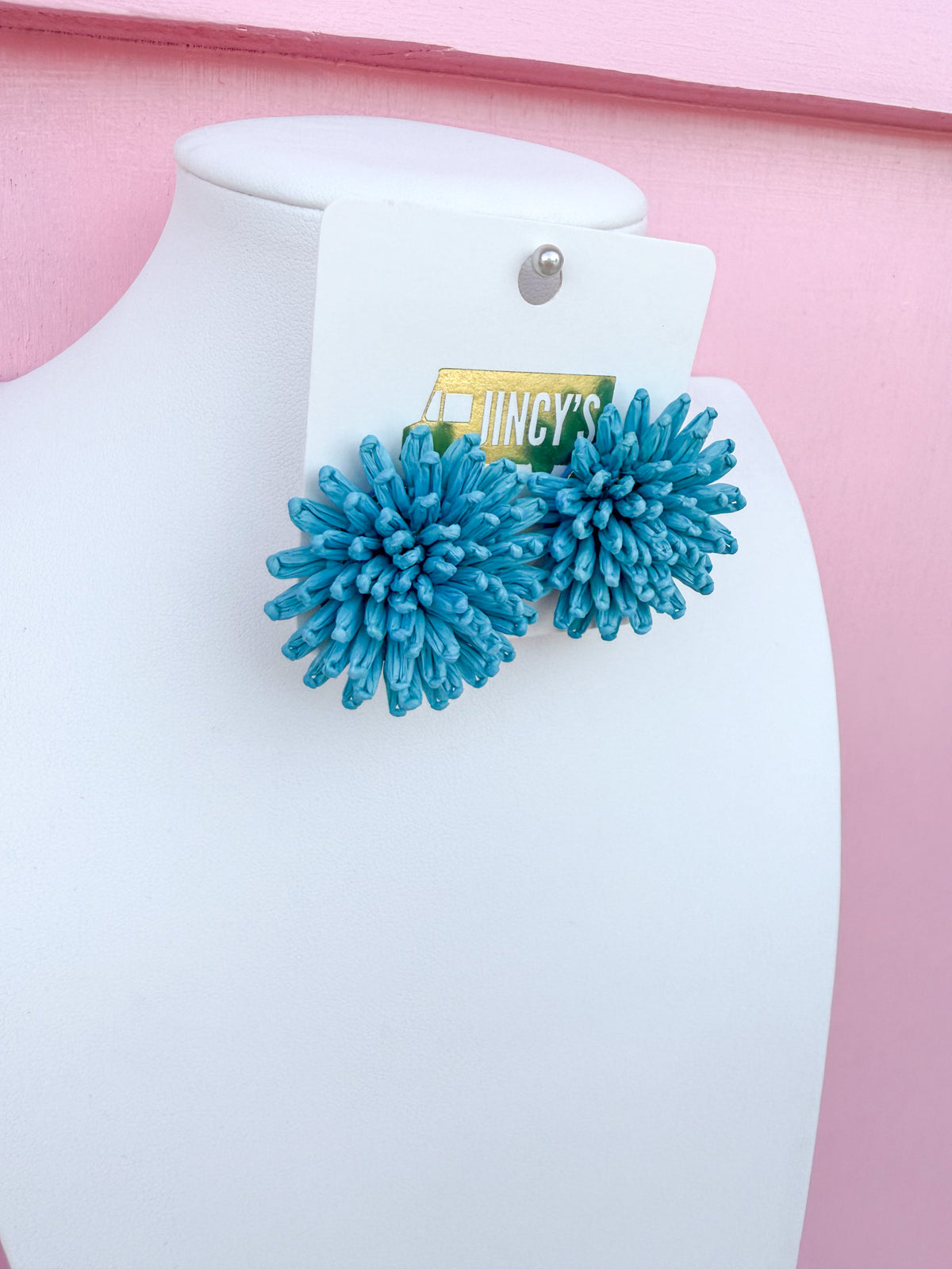 Sun Woven Bloom Earrings - Blue