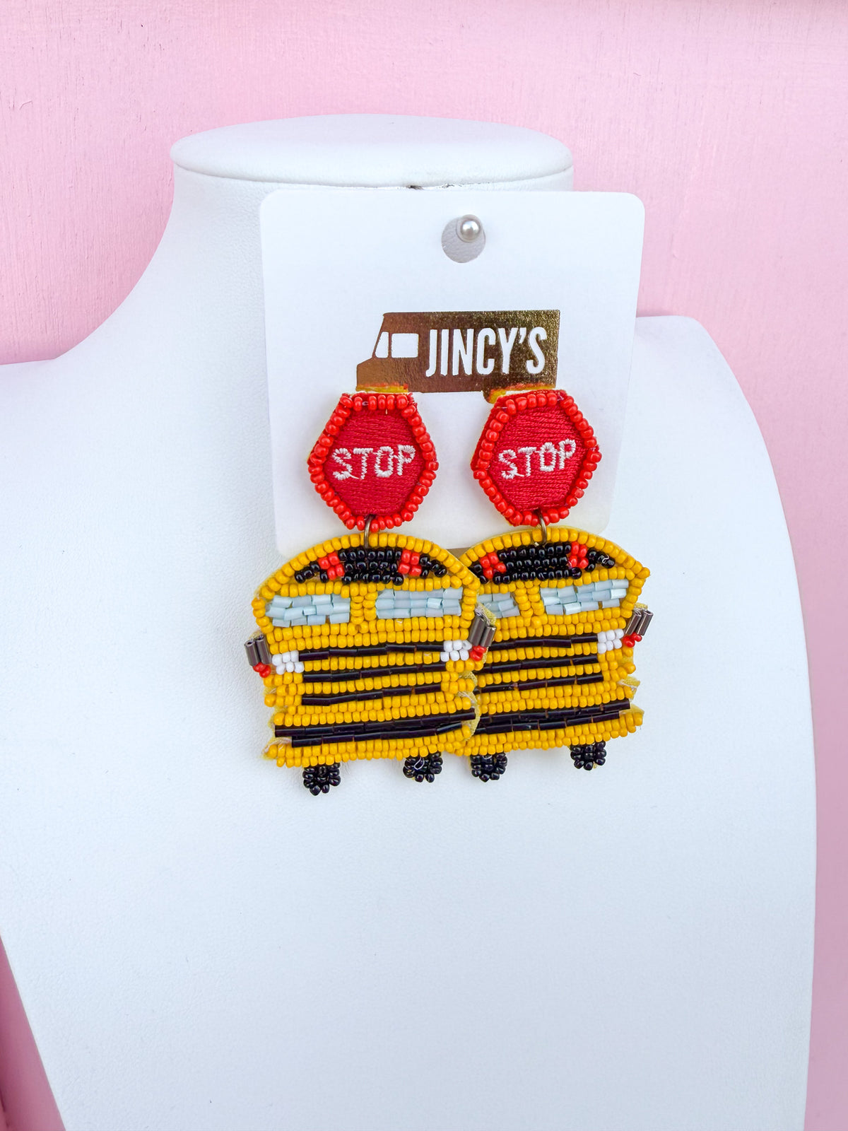 Bus Beaded Earrings