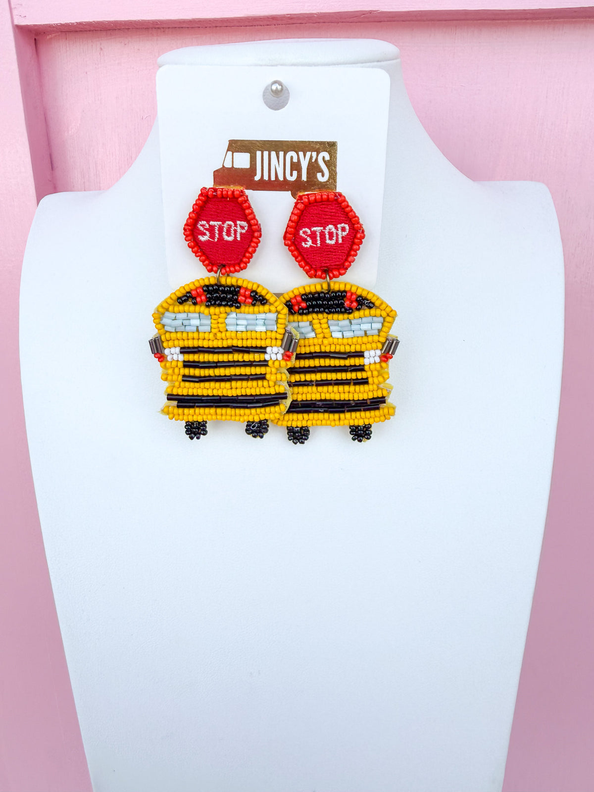 Bus Beaded Earrings