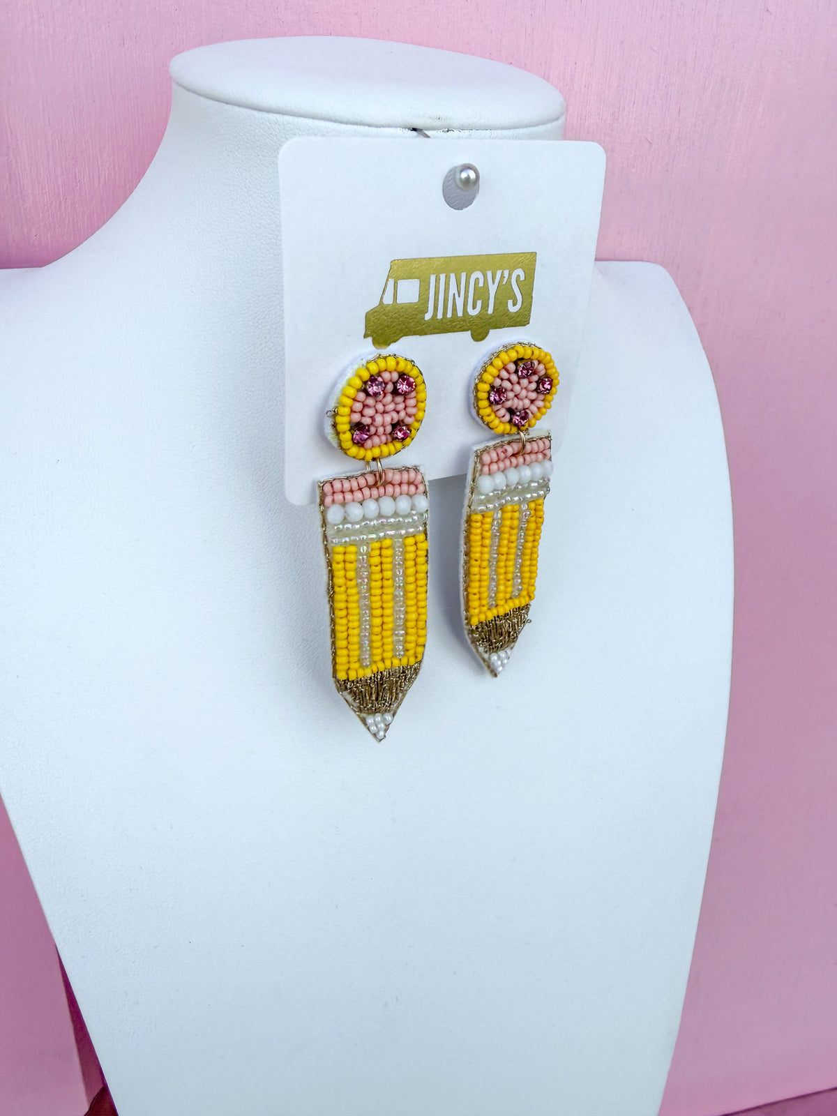 Pencil Beaded Earrings