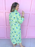 Jincy's Women's Boutique Spring Styles Hydrangea Bamboo Maxi Midi Dress Grandmillenial Style