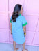 Jincy's Women's Boutique Spring Styles 
Candi Color Block Dress Blue/Green mini dress