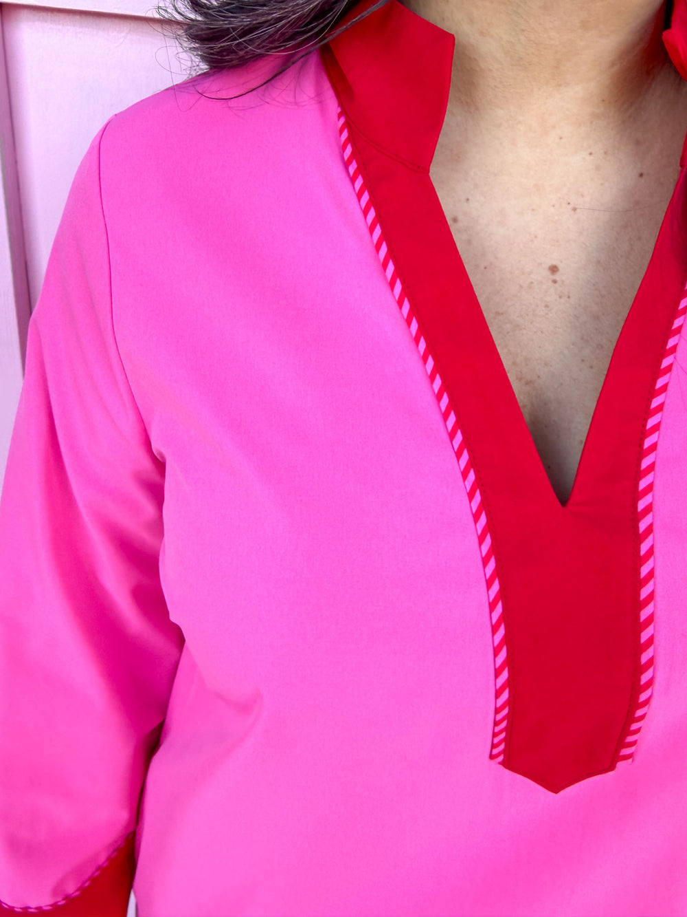 Jincy's Women's Boutique Mary Square Brenda Dress Pink Red Plus Size