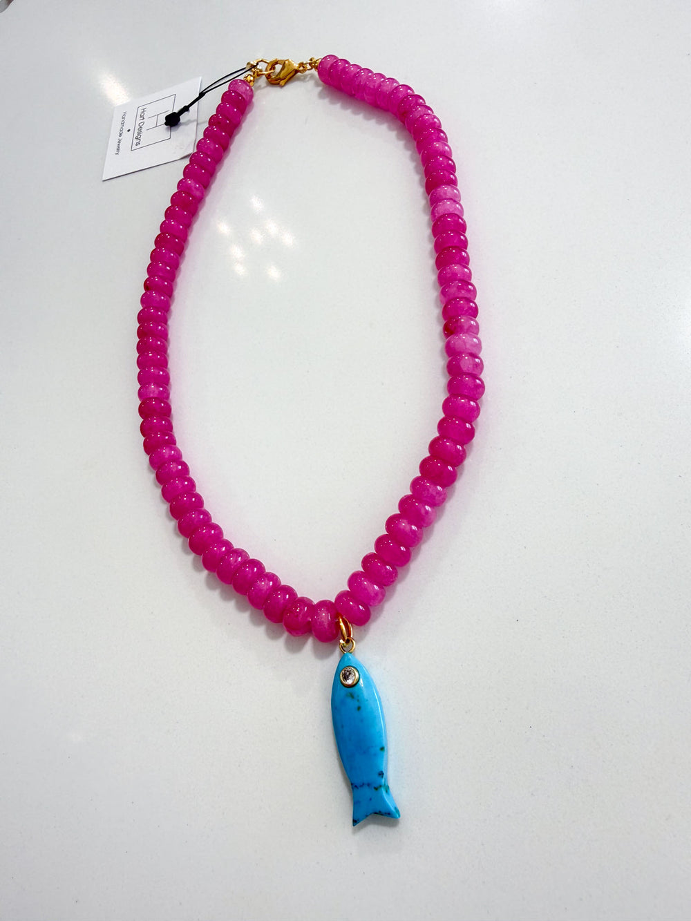 Hart Designs | Vibrant Marble Fish Gemstone Necklace