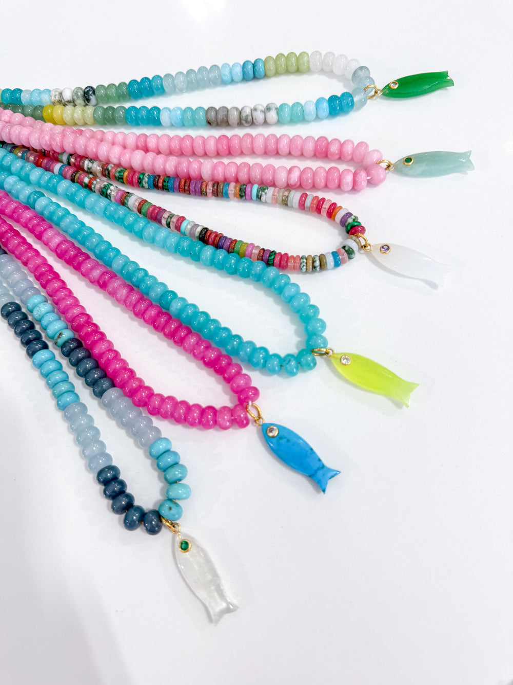 Hart Designs | Vibrant Marble Fish Gemstone Necklace