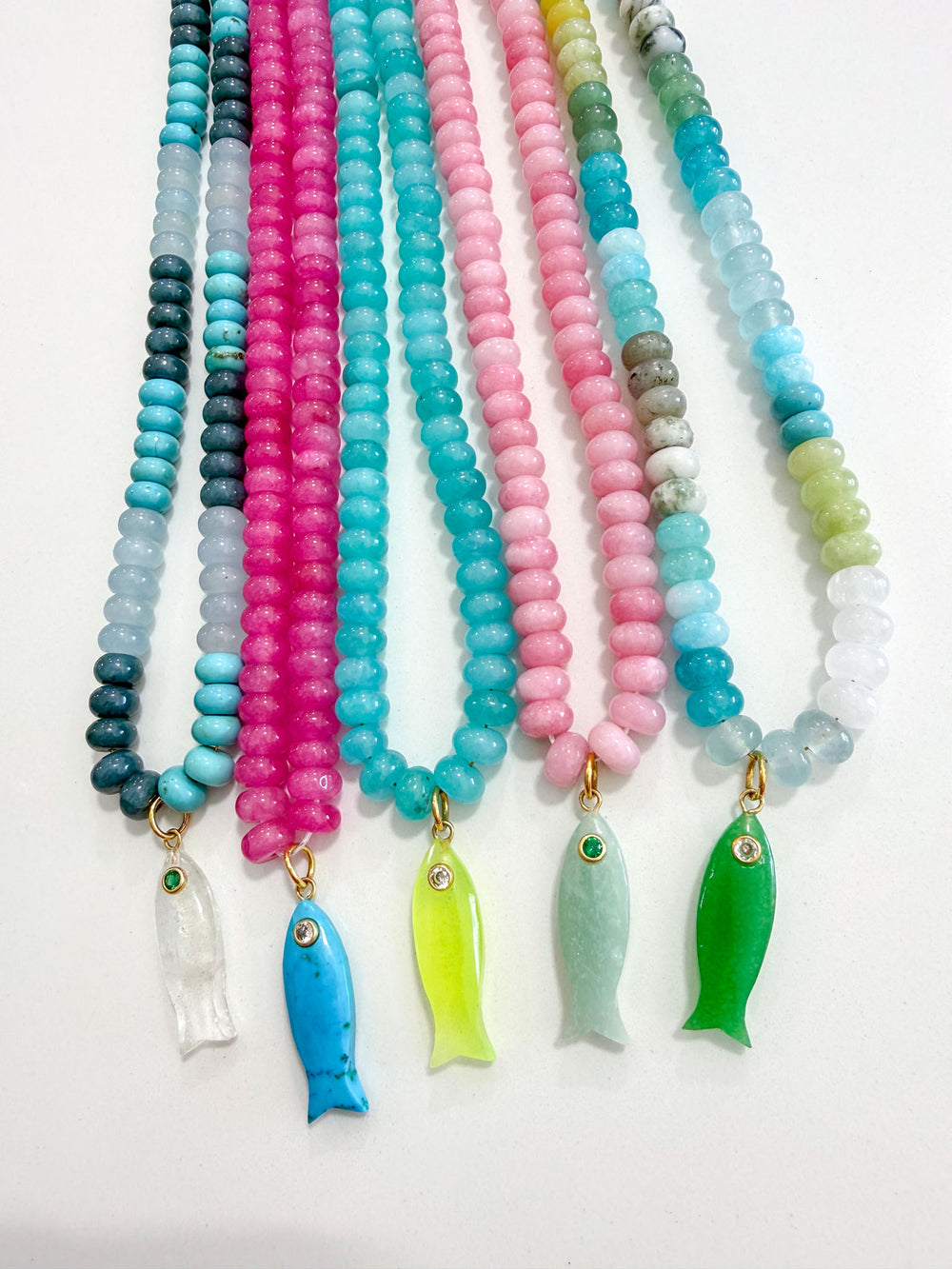 Hart Designs | Vibrant Marble Fish Gemstone Necklace
