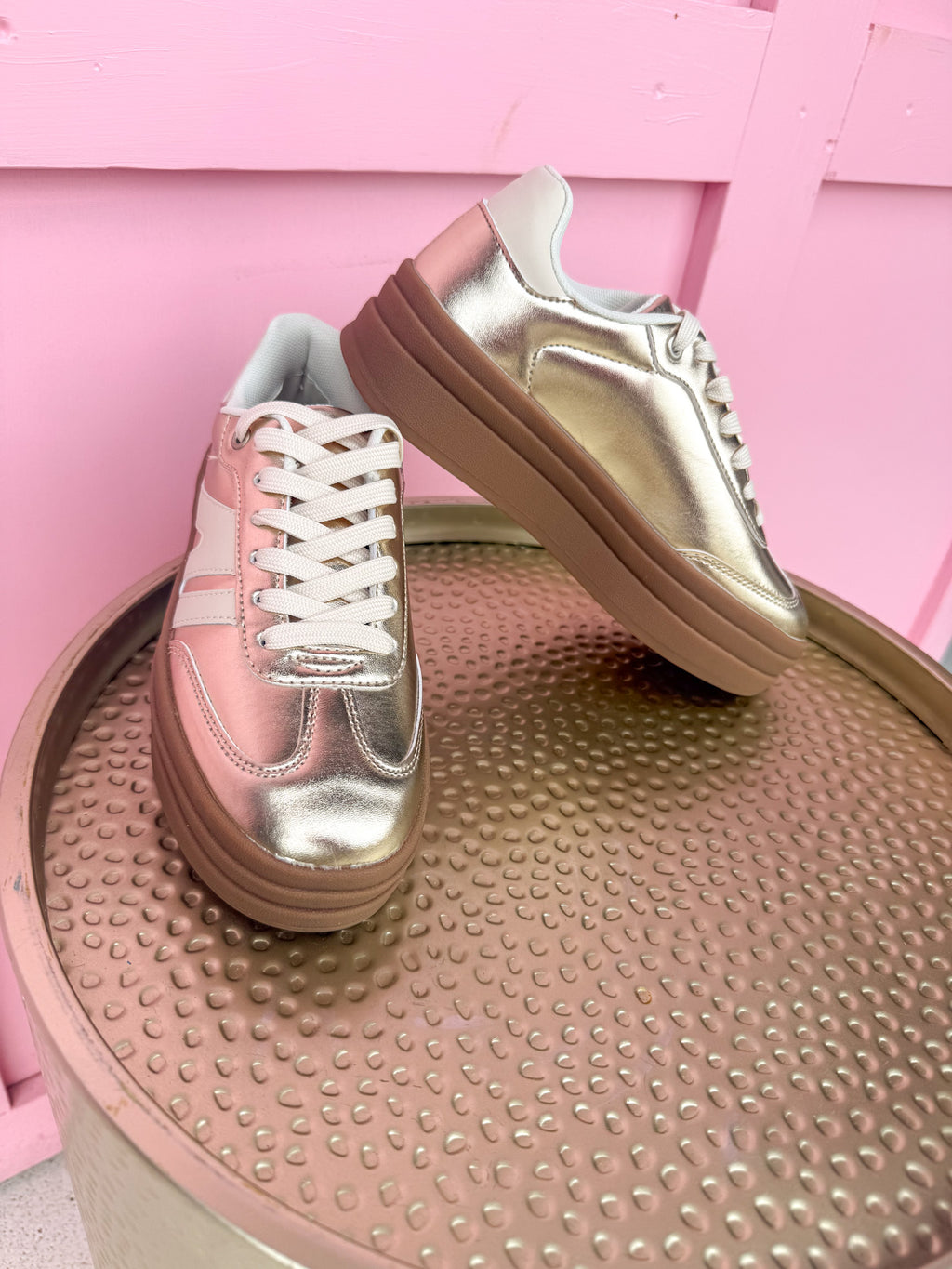 Good Times Ahead Sneakers - Gold/Beige