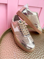 Making Waves Sneakers - Gold/White