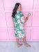 Jincy's Women's Boutique Sweet Serenity Dress light pink & green floral Dress