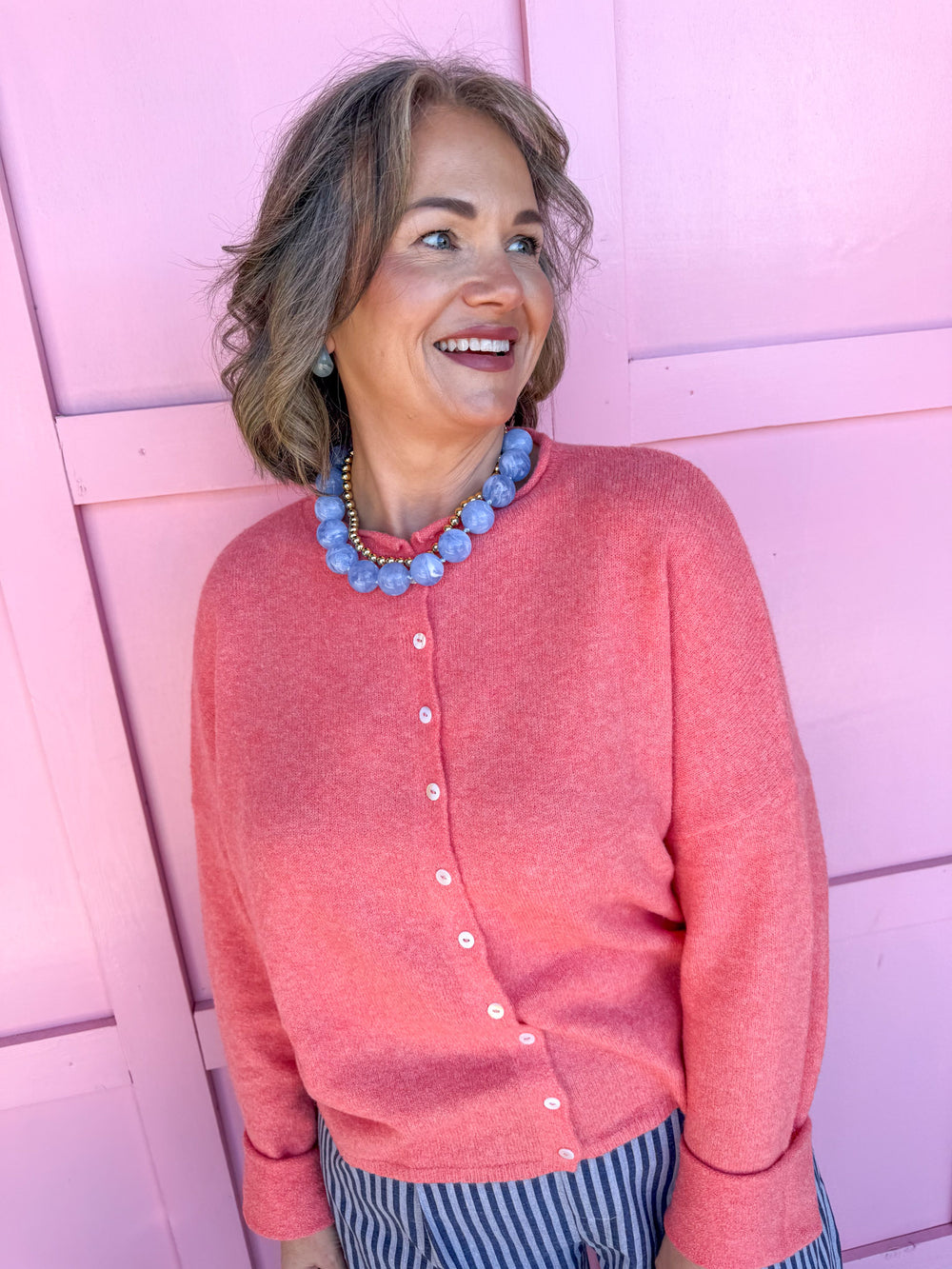 Piper Cardigan - Peach