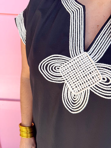 Jincy's Women's Boutique Sunday Best Dress in Black Midi Dress with Split Hem