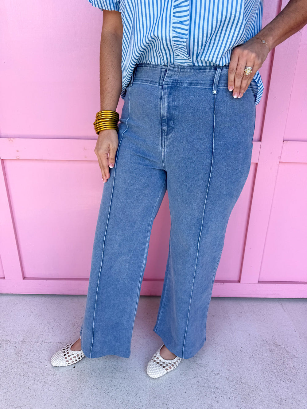 Jincy's Women's Boutique Tailored Just Right Jeans medium wash