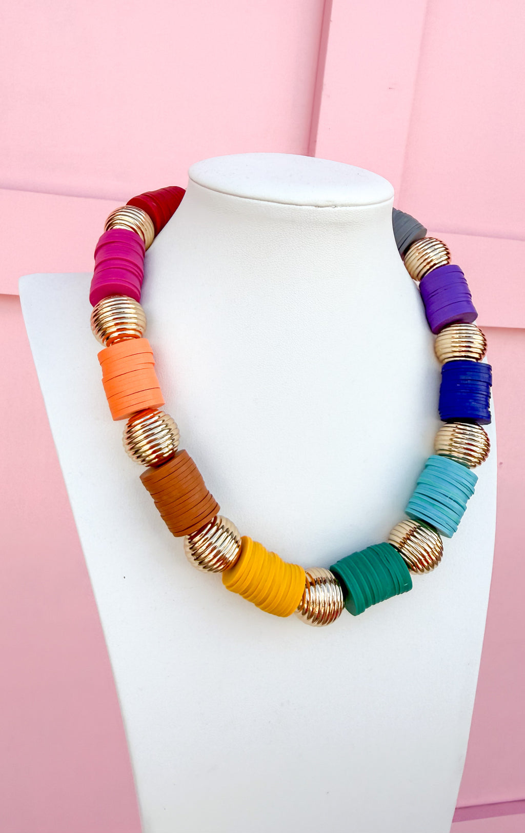 Color Strand Beaded Necklace