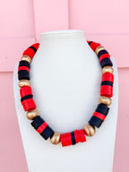 Classic Strand Necklace - Red/Black