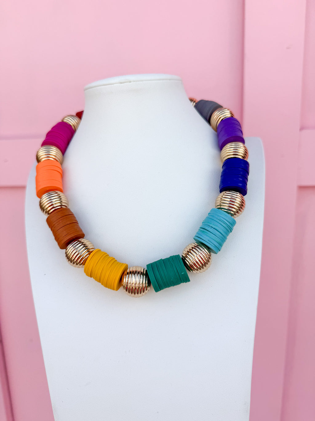 Color Strand Beaded Necklace