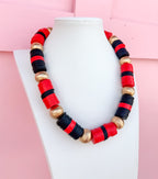 Classic Strand Necklace - Red/Black