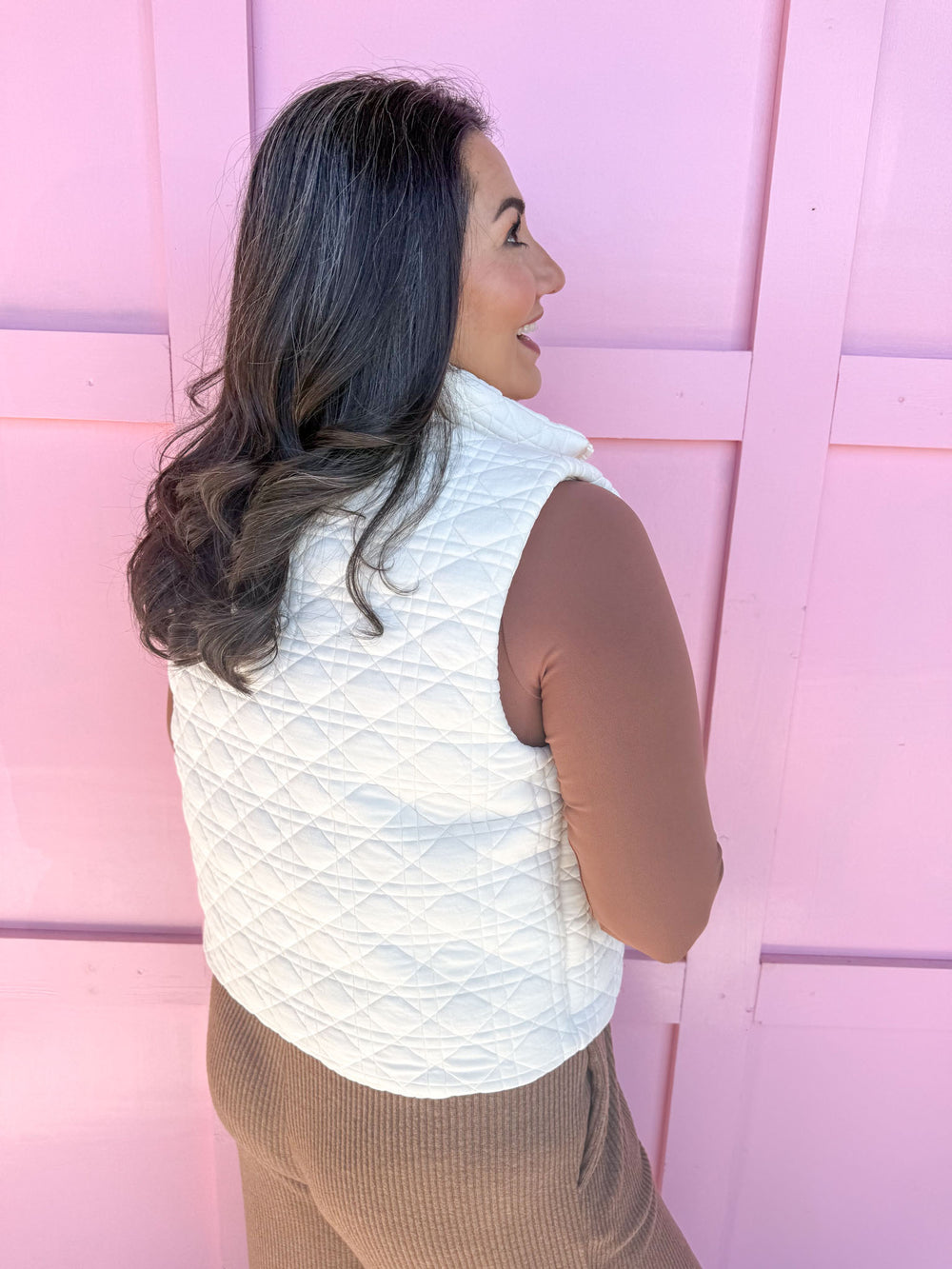 Pretty And Poised Vest - Ecru