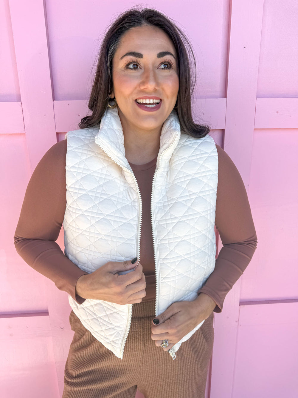 Pretty And Poised Vest - Ecru