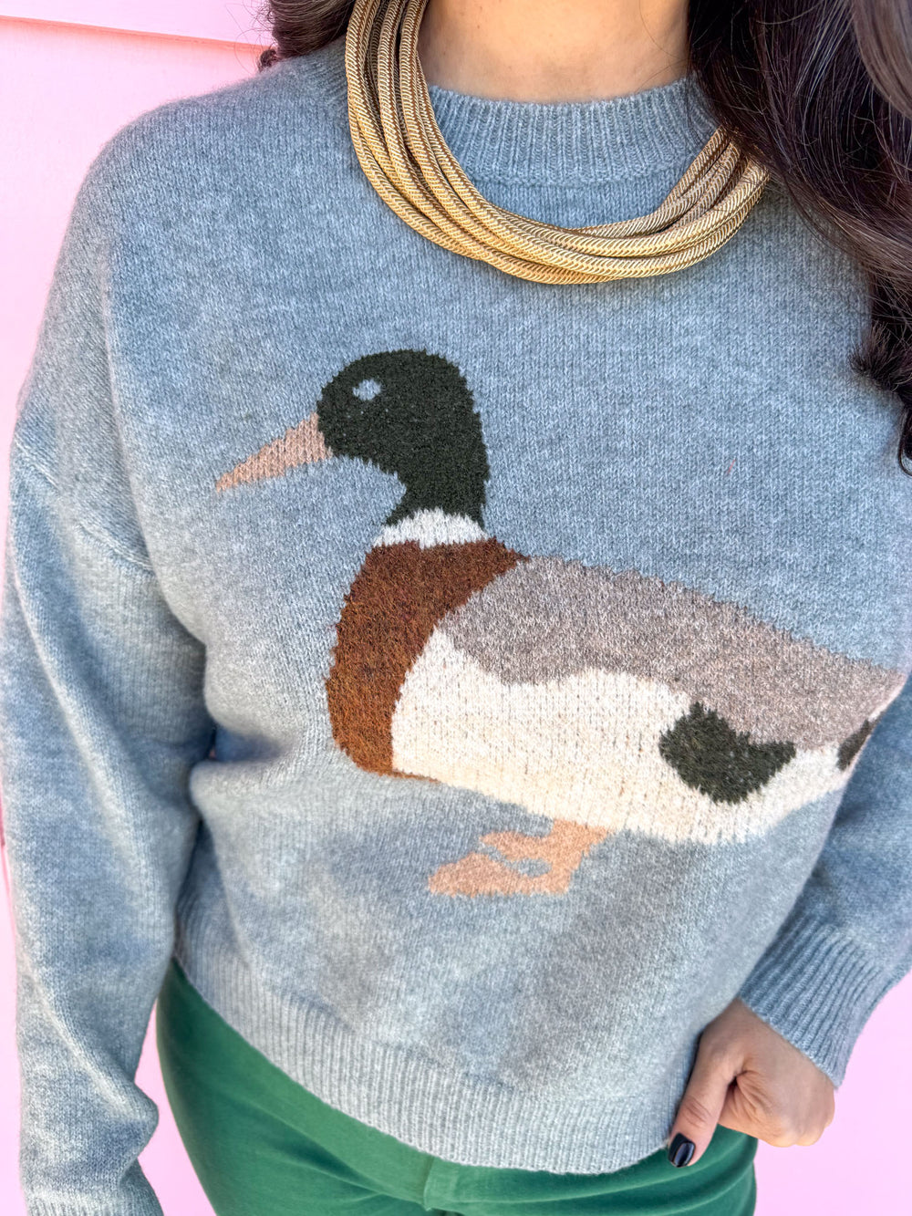 Mallard Moment Crew Sweater - Blue