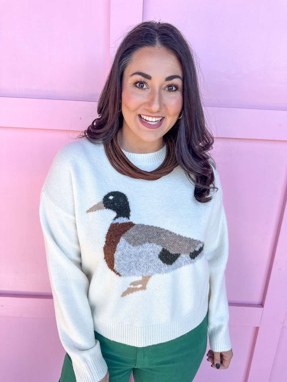 Mallard Moment Crew Sweater - Ivory