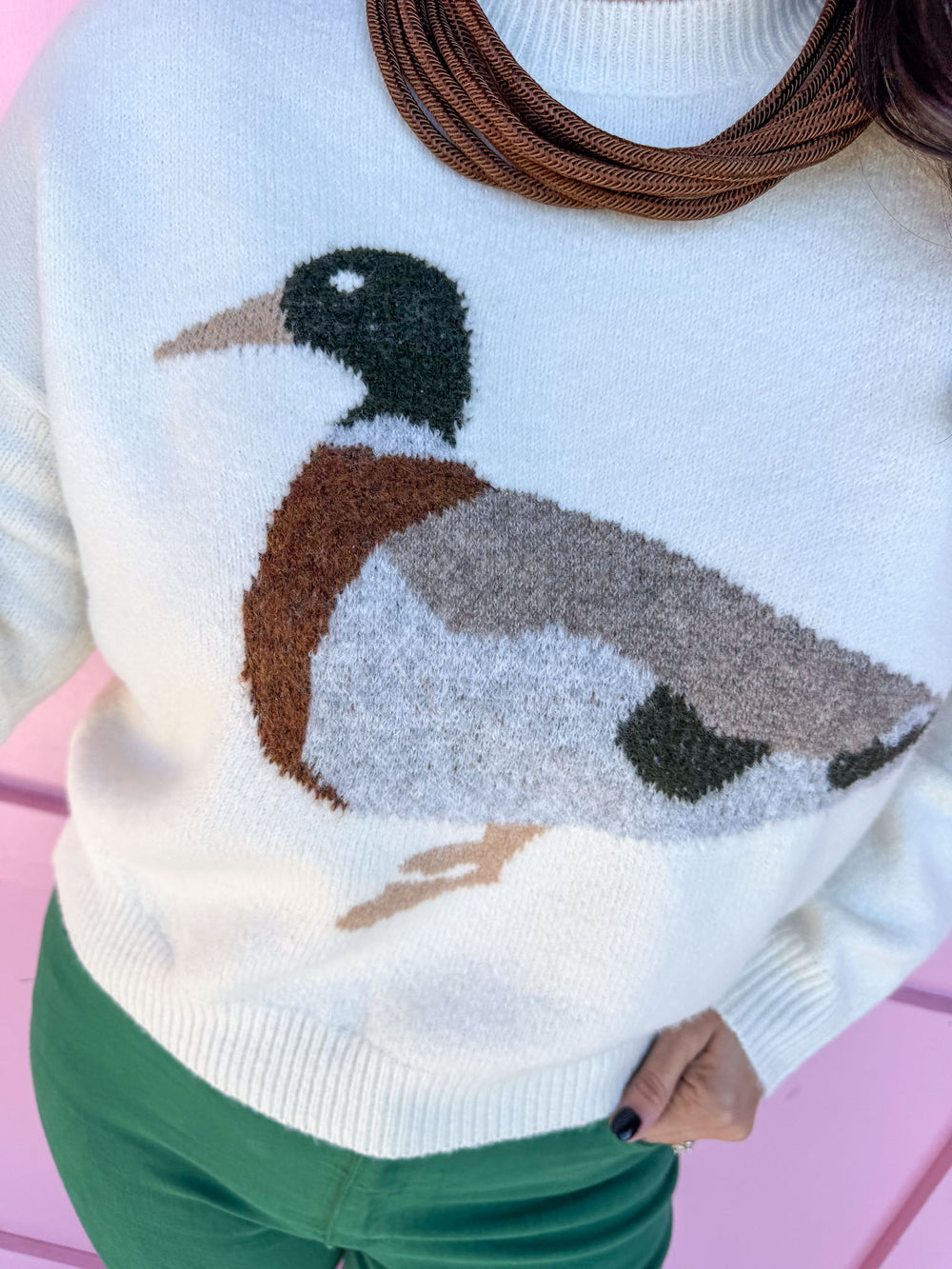 Mallard Moment Crew Sweater - Ivory