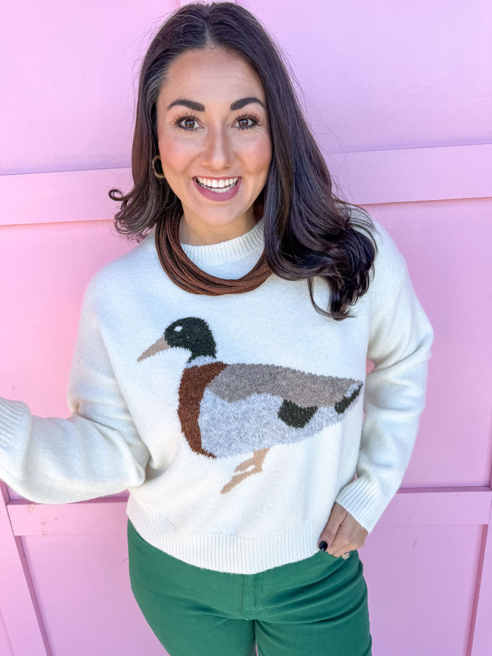 Mallard Moment Crew Sweater - Ivory