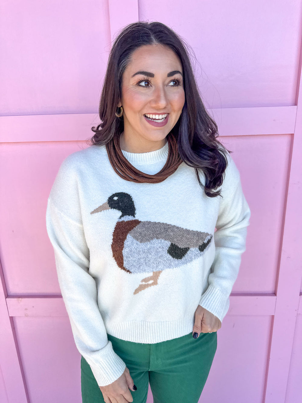 Mallard Moment Crew Sweater - Ivory