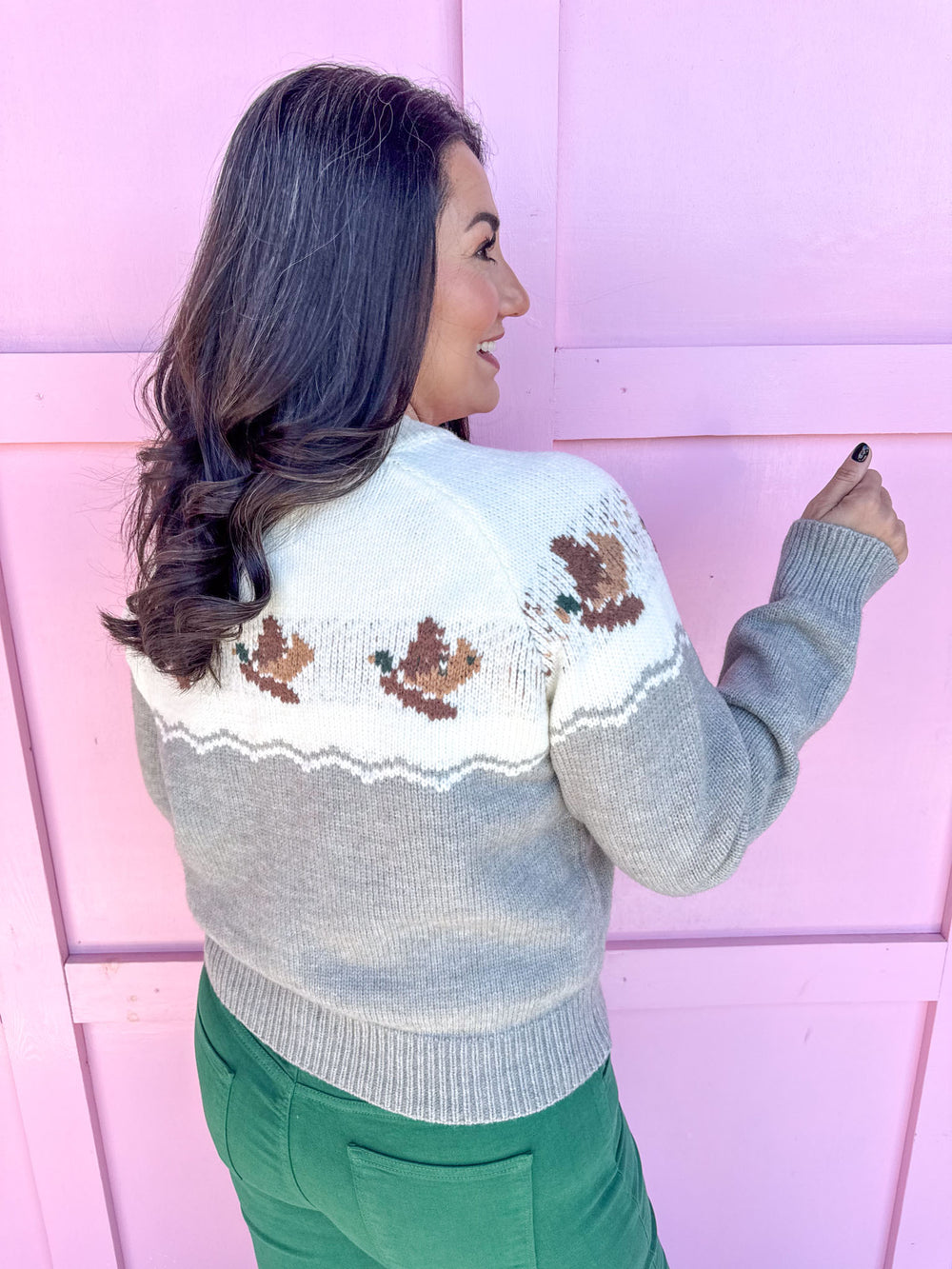 Feathered Flight Cardigan - Grey