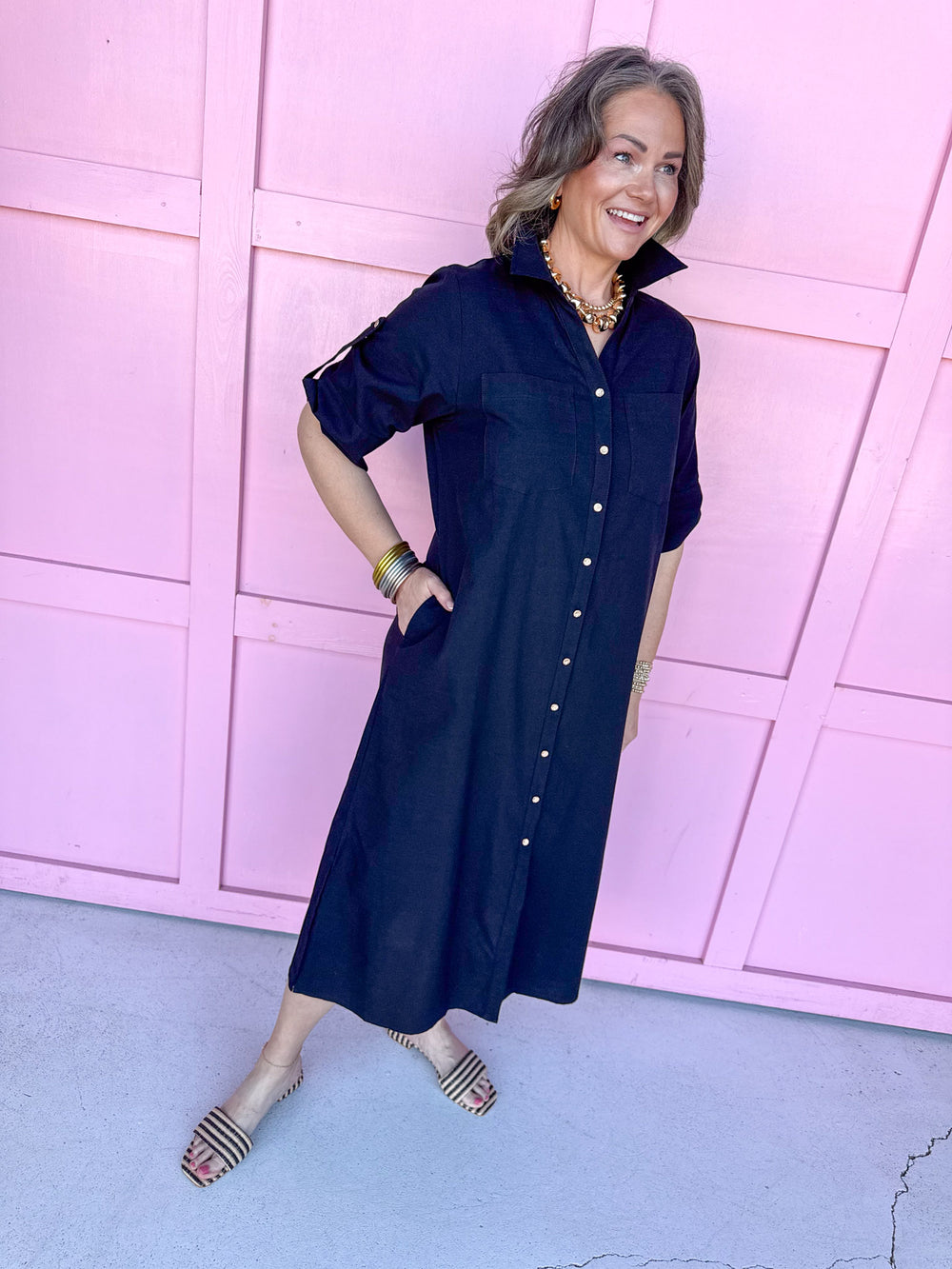 Classic Go To Dress - Black