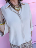Gracefully Yours Top - Oatmeal