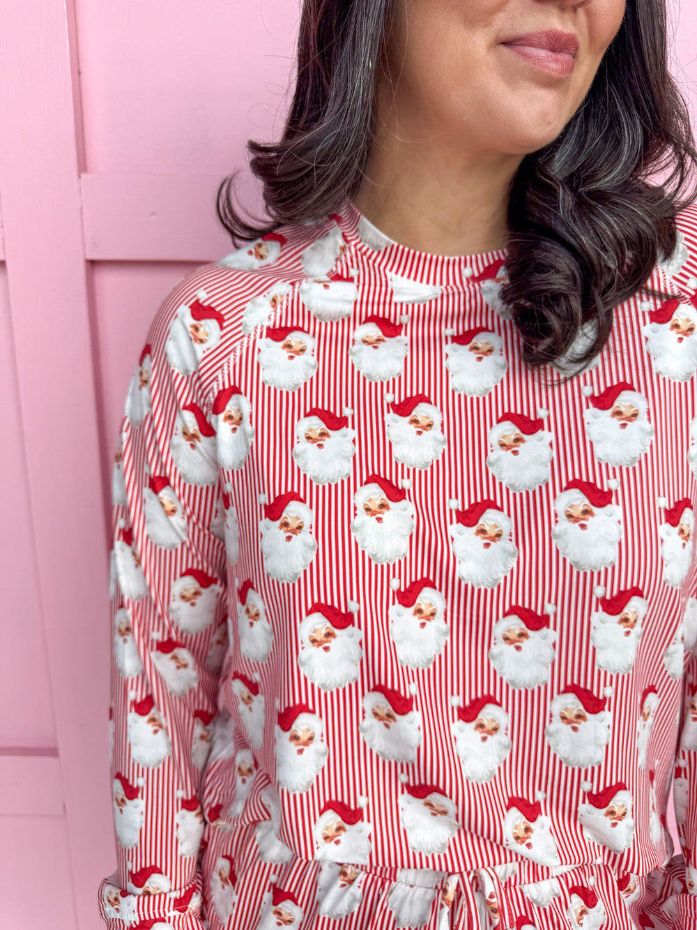 Mary Square | Annie Pajama Set - Red Santa Baby