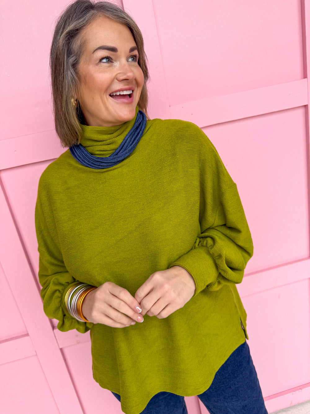 Cozy Wishes Top - Olive