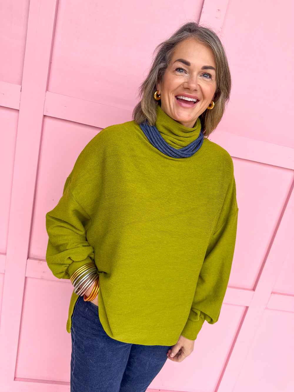 Cozy Wishes Top - Olive