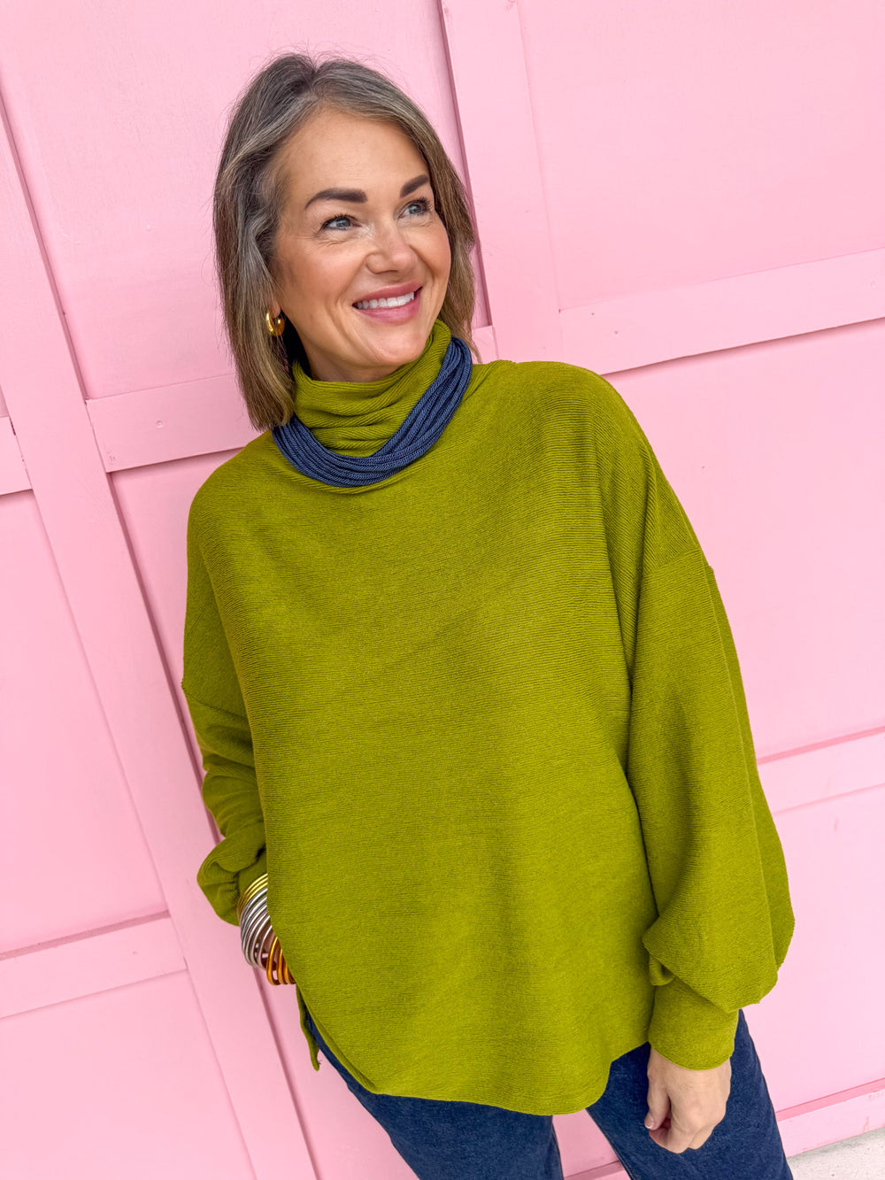 Cozy Wishes Top - Olive