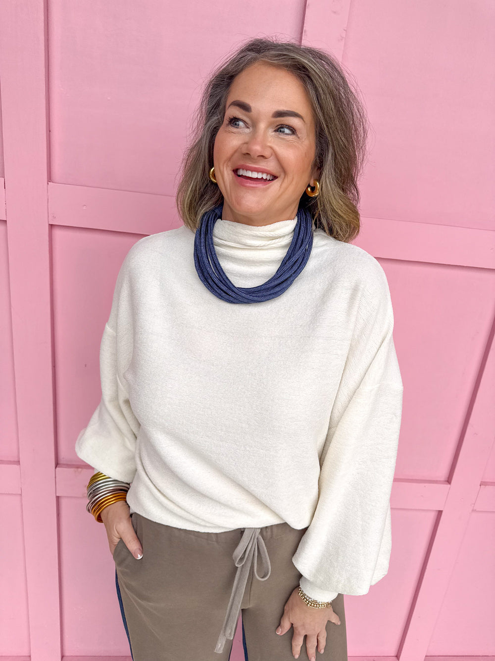 Cozy Wishes Top - White