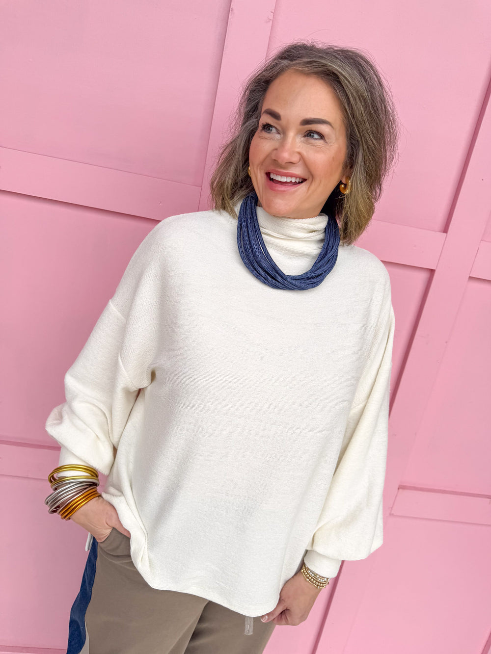 Cozy Wishes Top - White