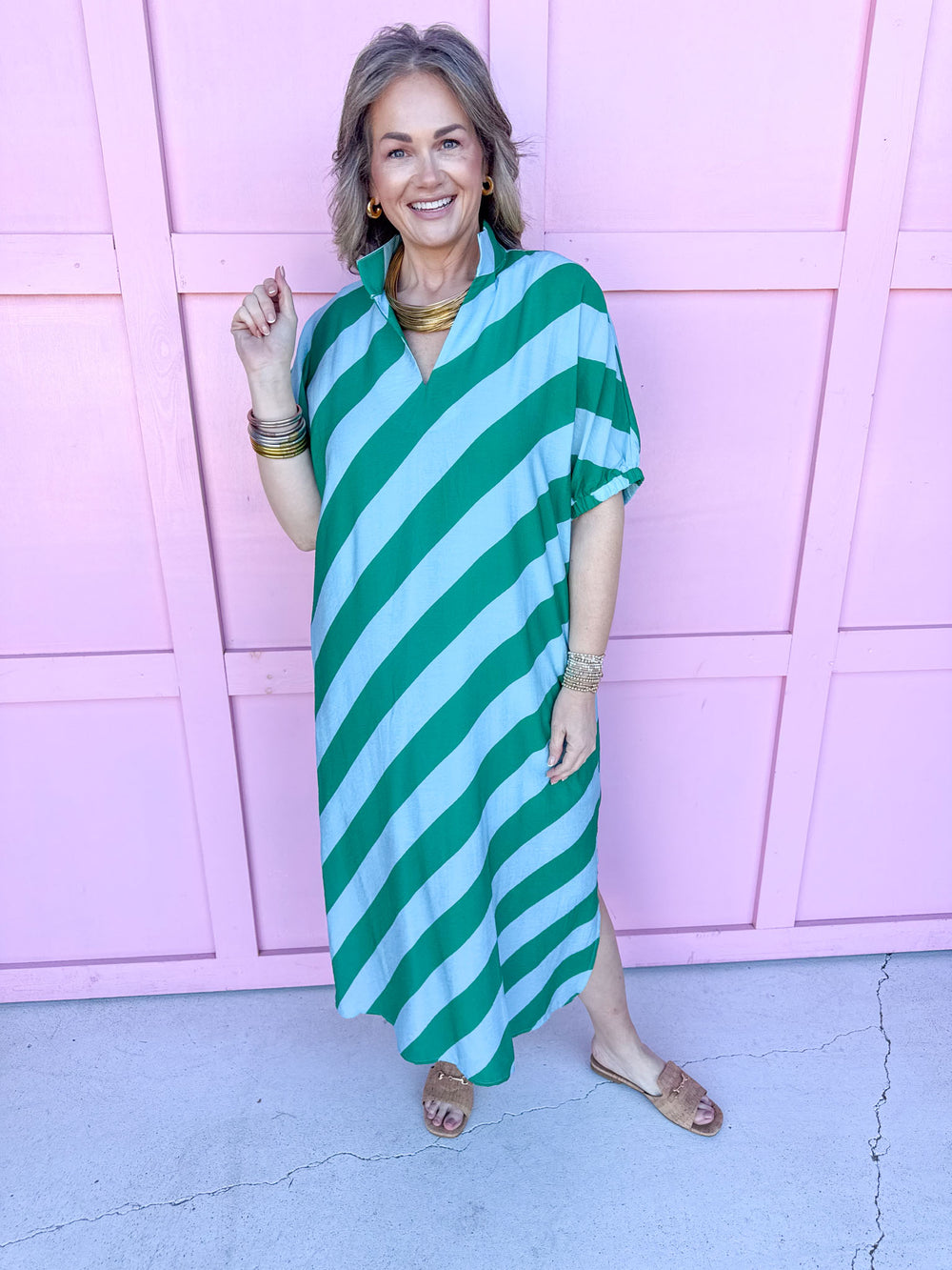 Spring Swirl Dress - Green