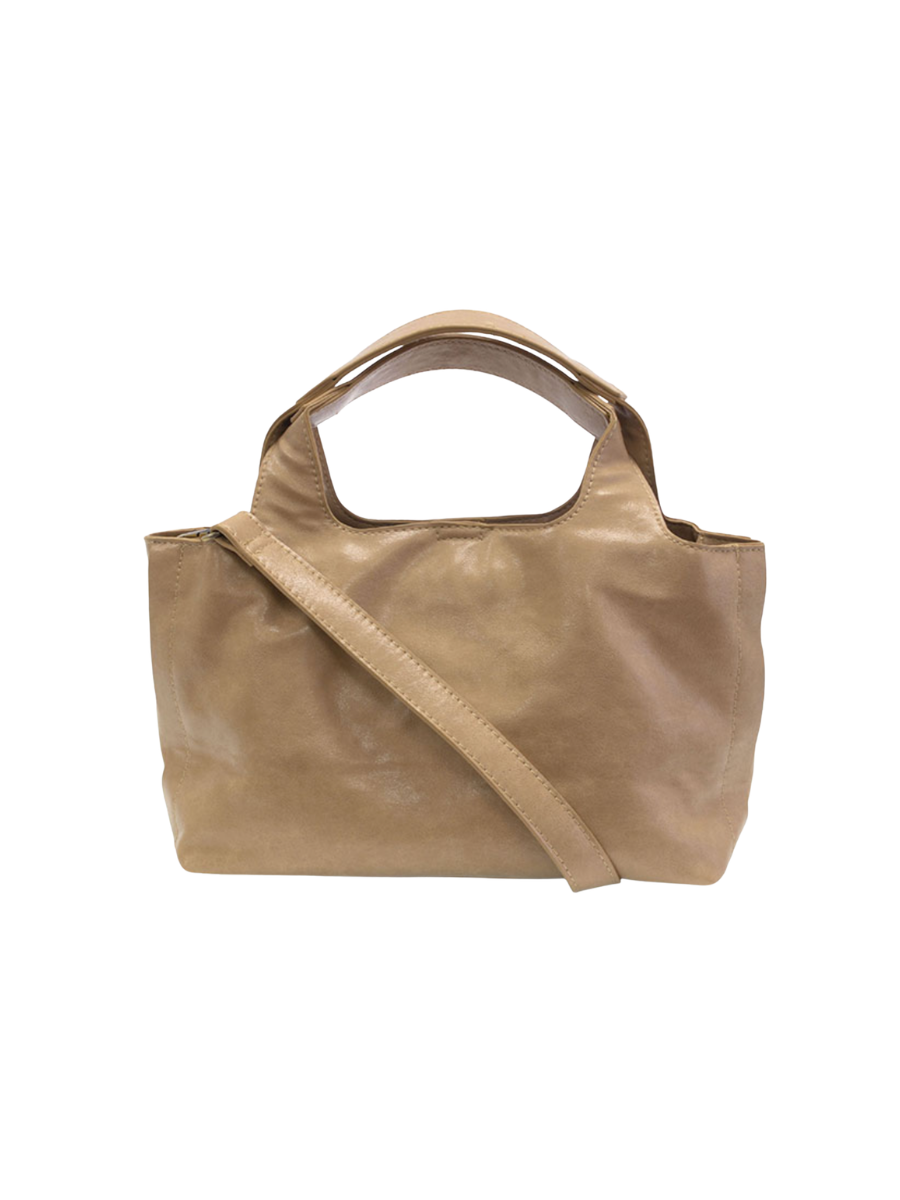 Candie Double Handle Crossbody Satchel Light Tan womens boutique jincy's