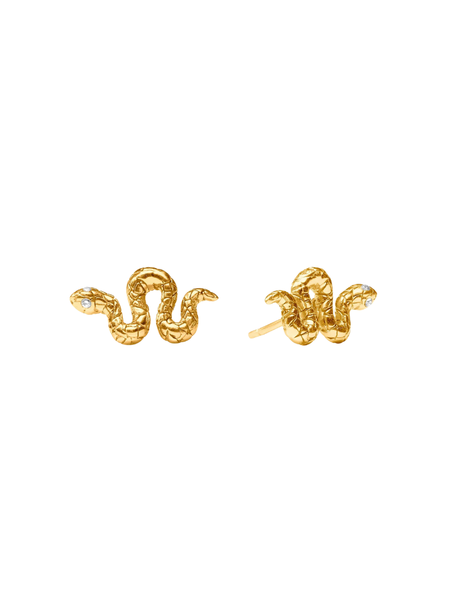 JULIE VOS | Snake Stud - Gold