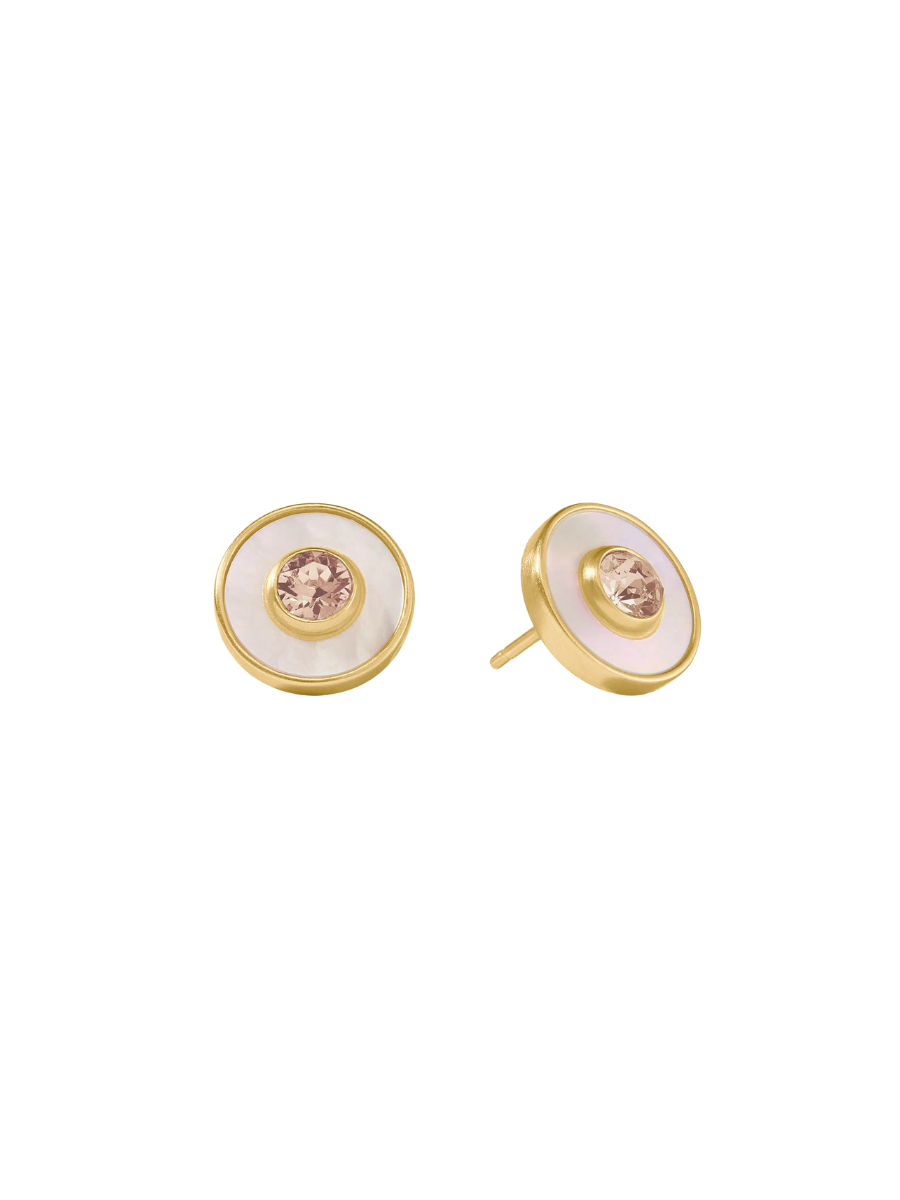 JULIE VOS | Colette Circle Stud - Champagne