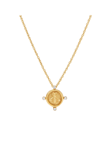 JULIE VOS | Bee Cameo Solitaire Necklace