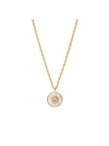 JULIE VOS | Colette Circle Delicate Necklace - Champagne
